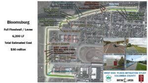 Image of Bloomsburg Floodwall Project Map