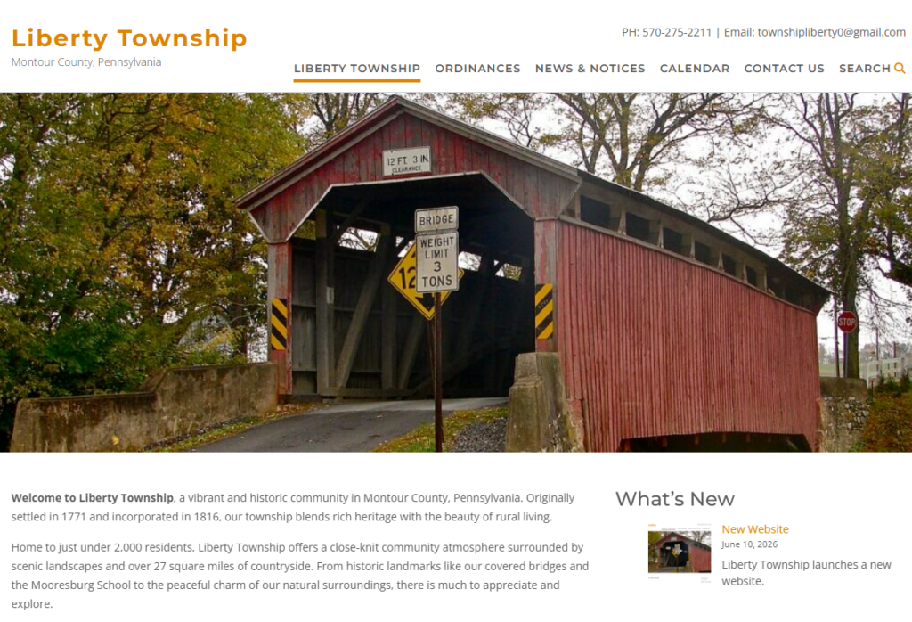 Liberty Township Unveils Website Redesign with Modern Look and Improved Accessibility